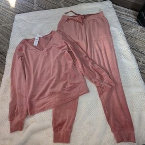 Soma Intimates Velour Lounge Set in Dusty Rose
